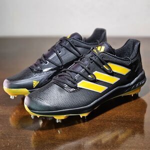 Adidas Adizero Afterburner 8 Baseball Shoes Cleats Black Gold Men's 9.5 H00974
